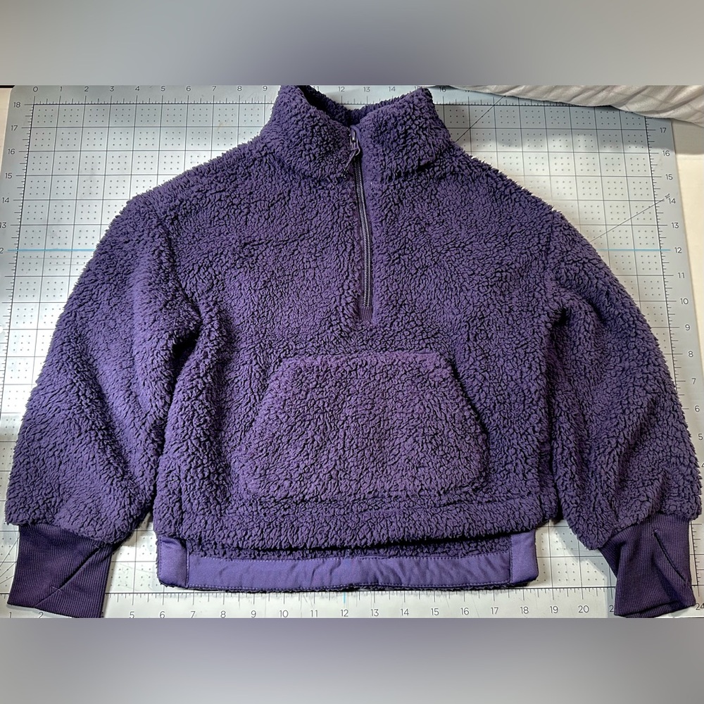 All In Motion Toddler faux Sherpa type Zip Up Jacket non hooded Size XS (4/5)